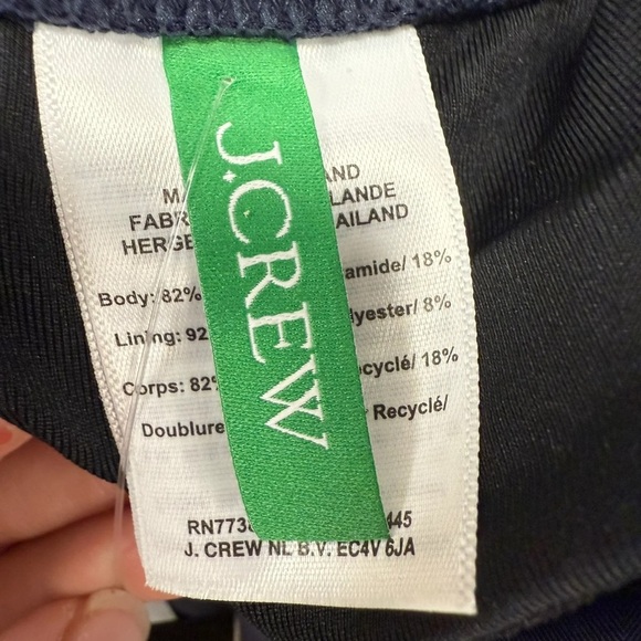 J. Crew Navy Ruched Side-Tie Swimsuit - New - Size 22 - Picture 5 of 5